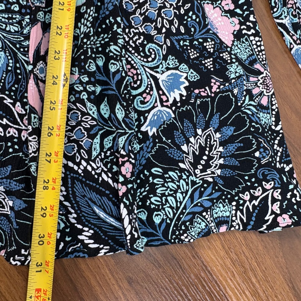 Torrid Womens Plus Size 4 Floral Paisley Crochet Lace Babydoll Tunic Top Black - Picture 13 of 14
